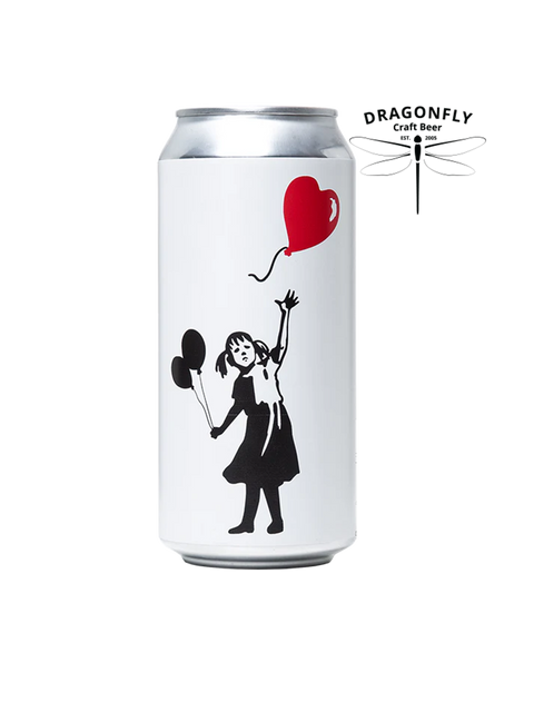 Dragonfly Girl with ballon - cognac oak matured quadrupel